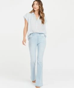 Spanx Flare Jeans, Light Wash