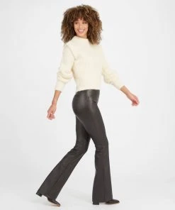 Spanx New Arrivals Leather-Like Flare Pant 10 Spanx New Arrivals Leather-Like Flare Pant