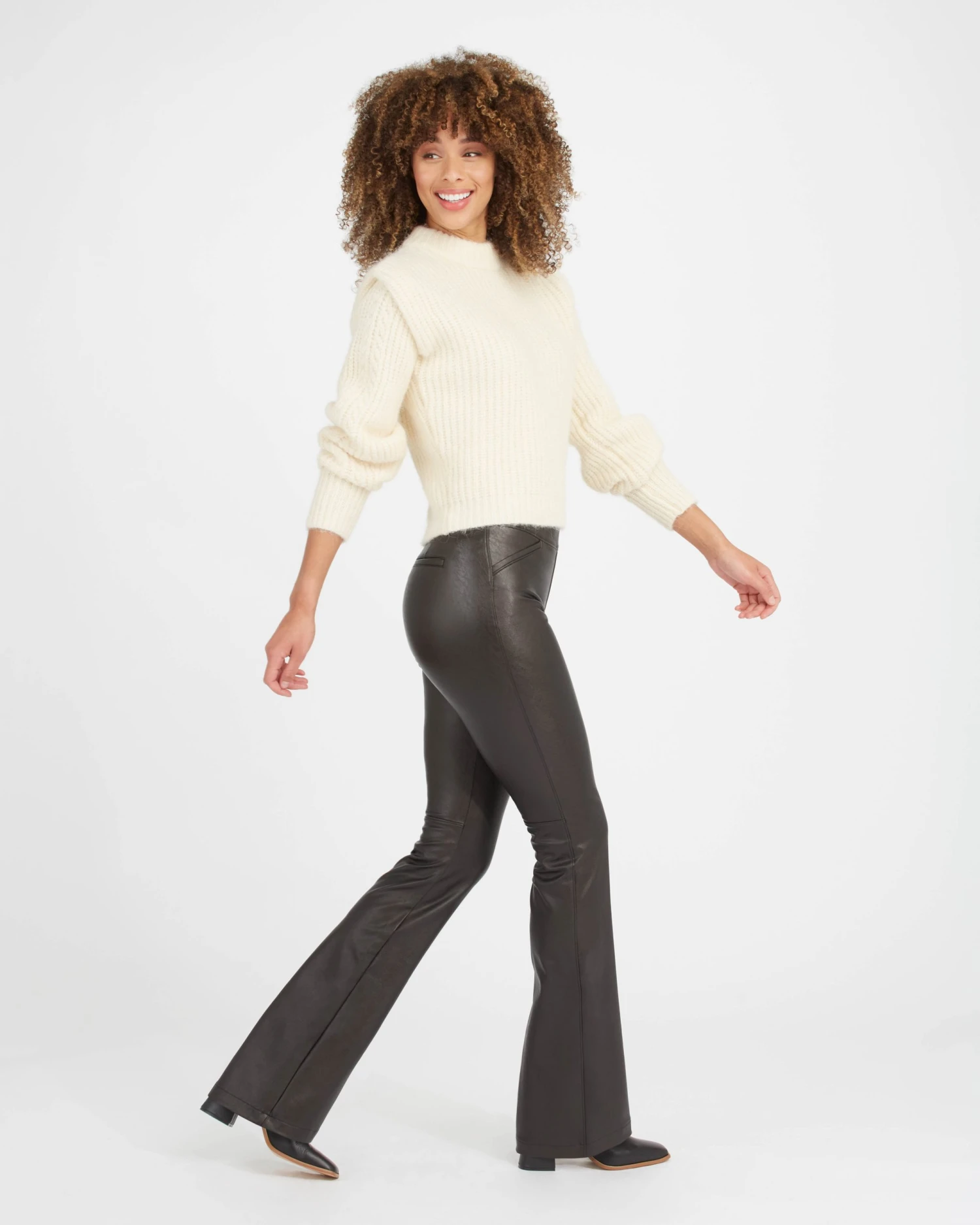 Spanx New Arrivals Leather-Like Flare Pant 5 Spanx New Arrivals Leather-Like Flare Pant