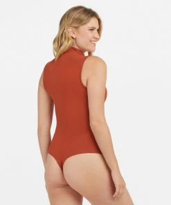 Spanx Suit Yourself Ribbed Mock Neck Sleeveless Bodysuit 19 Spanx Suit Yourself Ribbed Mock Neck Sleeveless Bodysuit