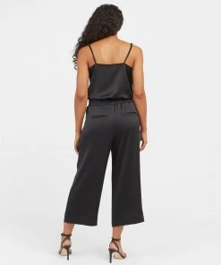 Spanx Shop All Clothing Satin Cropped Wide Leg Pant