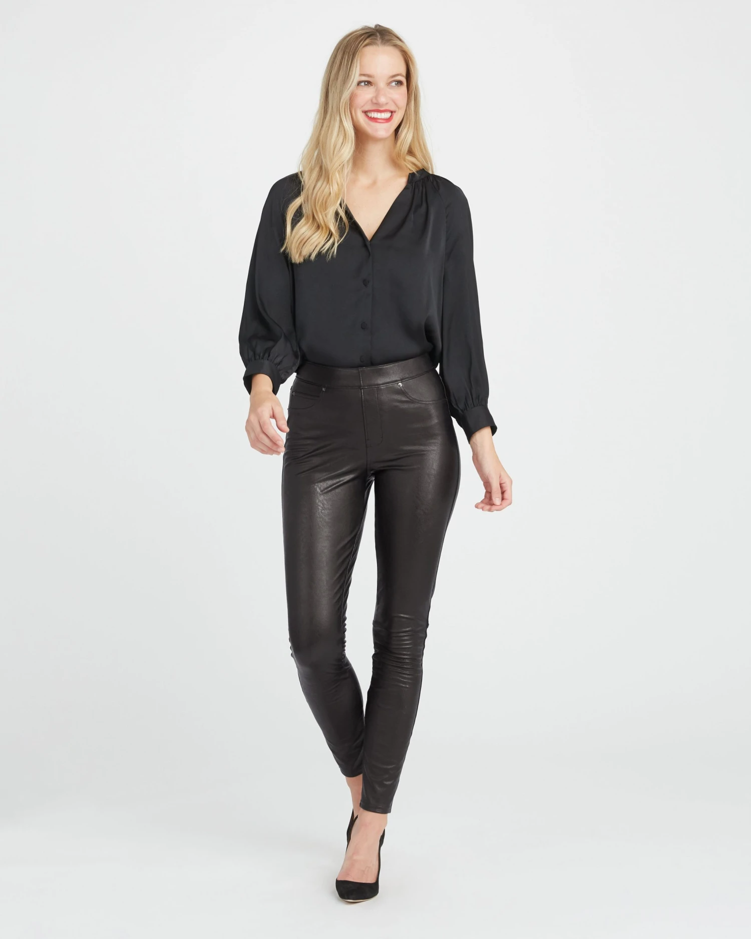 Spanx Best Sellers Leather-Like Ankle Skinny Pant 3 Spanx Best Sellers Leather-Like Ankle Skinny Pant