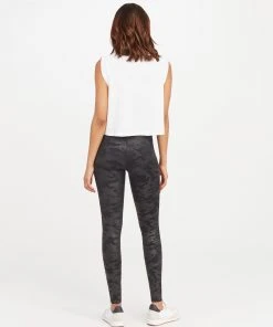 Spanx Faux Leather Camo Leggings