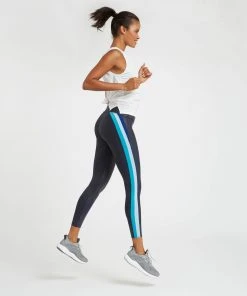 Spanx Faux Leather Track Stripe 7/8 Leggings