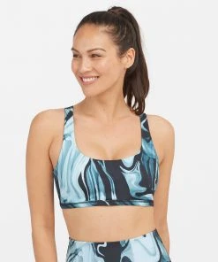 Spanx Sports Bras + Panties Printed Low Impact Sports Bra