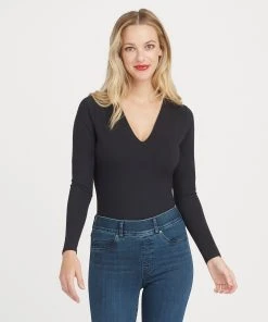 Spanx Suit Yourself Long Sleeve Thong Bodysuit
