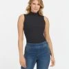 Spanx Suit Yourself Ribbed Mock Neck Sleeveless Bodysuit