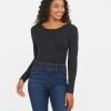 Spanx Suit Yourself Long Sleeve Scoop Neck Bodysuit Shop All Clothing
