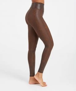 Spanx Faux Leather Snakeskin Leggings
