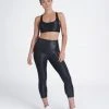 Spanx Faux Leather Active Cropped Leggings