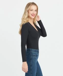 Spanx Suit Yourself Long Sleeve Thong Bodysuit