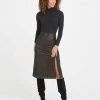 Spanx Leather-Like Midi Skirt
