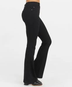 Spanx Back In Stock Flare Jeans, Clean Black