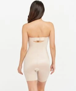 Spanx Suit Your Fancy Strapless Cupped Mid-Thigh Bodysuit Bodysuits