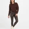 Spanx Faux Leather Croc Shine Leggings