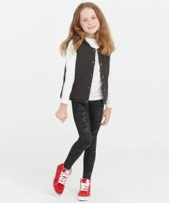 Spanx Girls Faux Leather Camo Leggings