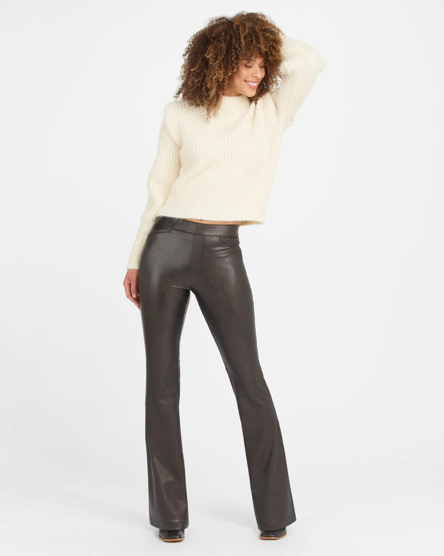 Spanx New Arrivals Leather-Like Flare Pant 3 Spanx New Arrivals Leather-Like Flare Pant