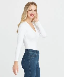 Spanx Suit Yourself Long Sleeve Thong Bodysuit
