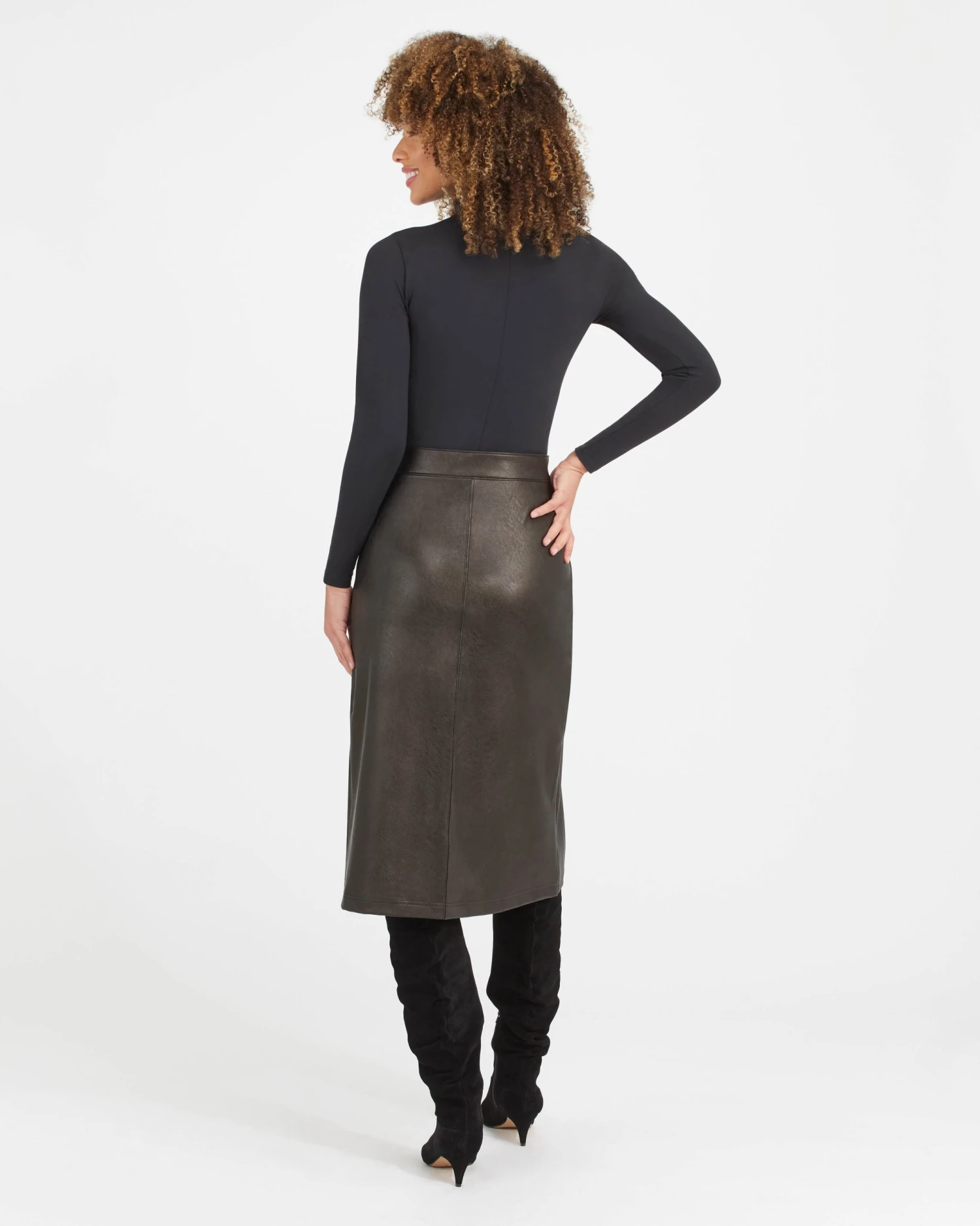 Spanx Leather-Like Midi Skirt 5 Spanx Leather-Like Midi Skirt