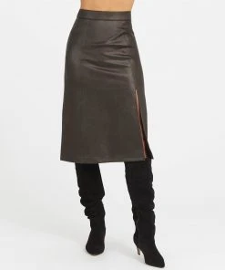 Spanx Leather-Like Midi Skirt 10 Spanx Leather-Like Midi Skirt