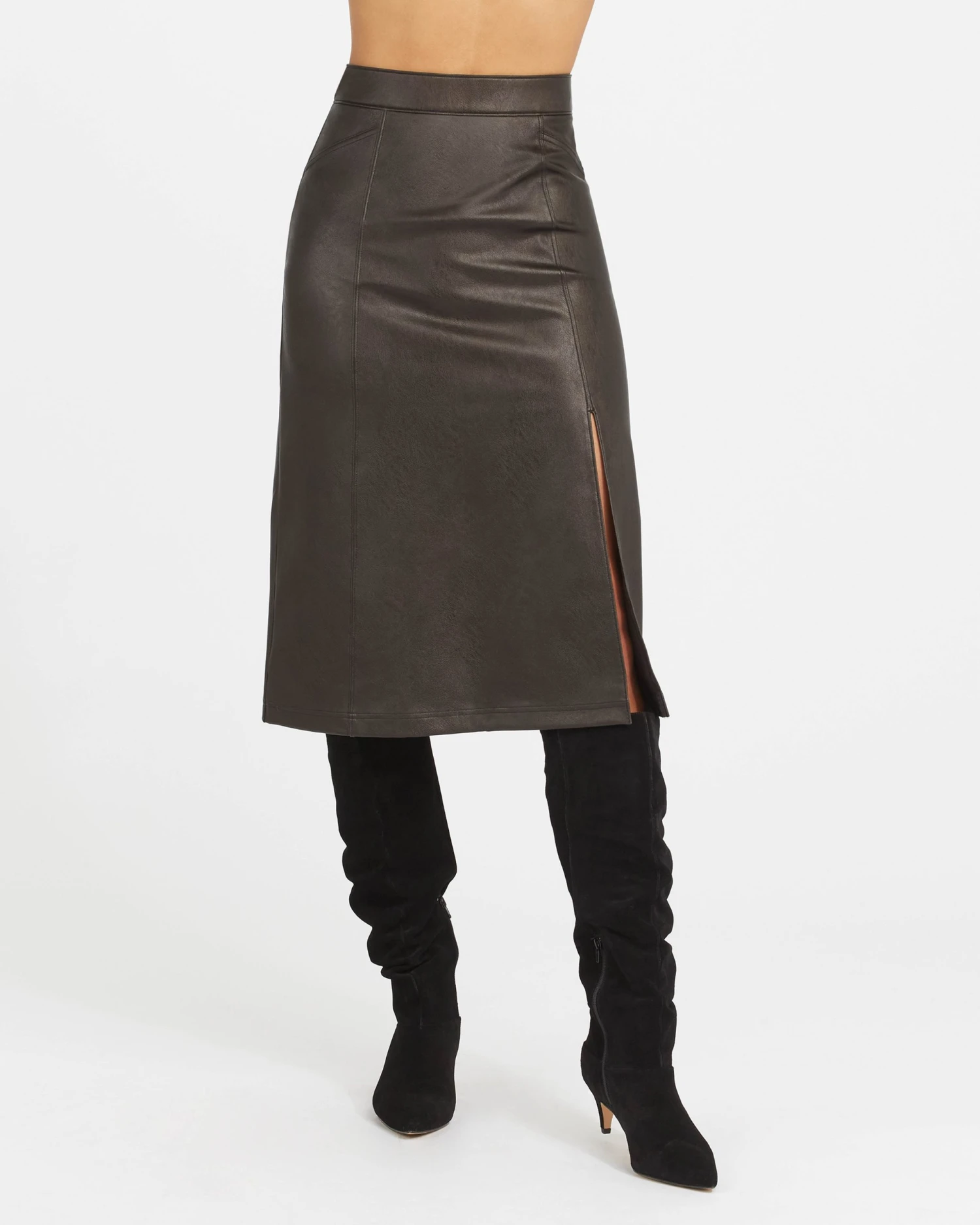 Spanx Leather-Like Midi Skirt 6 Spanx Leather-Like Midi Skirt