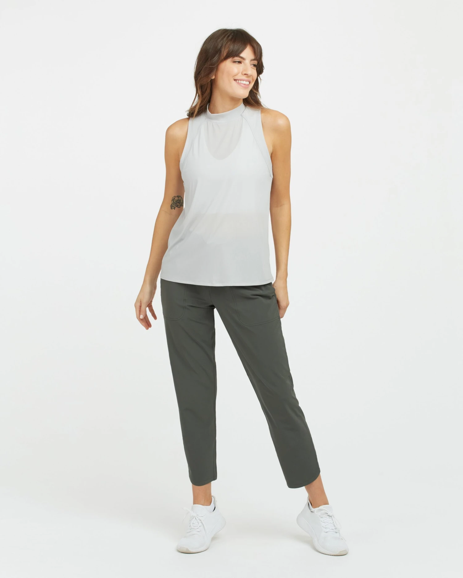 Spanx Go Lightly Ribbed Mock Neck Tank Shop All Activewear 11 Spanx Go Lightly Ribbed Mock Neck Tank Shop All Activewear
