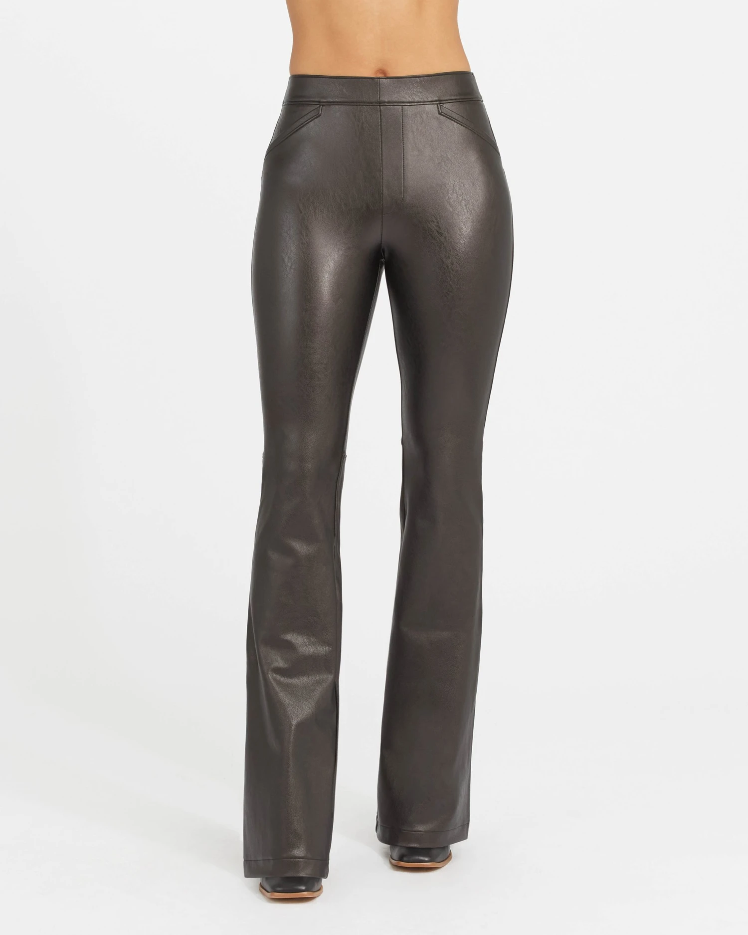 Spanx New Arrivals Leather-Like Flare Pant 7 Spanx New Arrivals Leather-Like Flare Pant