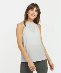 Spanx Go Lightly Ribbed Mock Neck Tank Shop All Activewear 17 Spanx Go Lightly Ribbed Mock Neck Tank Shop All Activewear