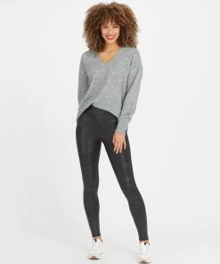 Spanx Faux Leather Matte Snake Leggings