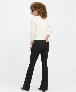 Spanx Back In Stock Flare Jeans, Clean Black