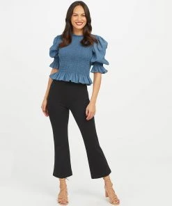 Spanx Shop All Clothing The Perfect Black Pant, Cropped Flare