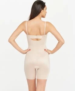 Spanx Suit Your Fancy Strapless Cupped Mid-Thigh Bodysuit Bodysuits