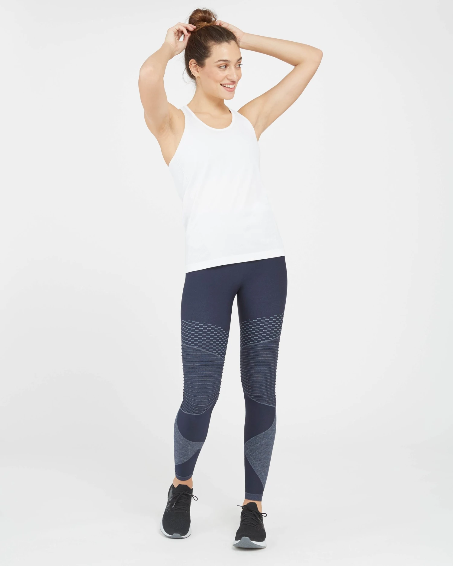 Spanx Look At Me Now Seamless Moto Leggings, Indigo Sky Comfy Essentials 3 Spanx Look At Me Now Seamless Moto Leggings, Indigo Sky Comfy Essentials